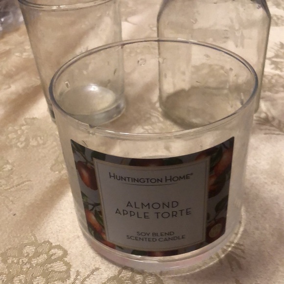 Set of three glass jars and candle holders - Picture 2 of 6